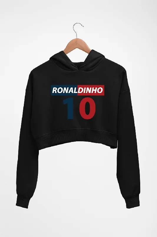 Ronaldinho Crop HOODIE FOR WOMEN Hoodie with Frayed Bohemian Relaxed
