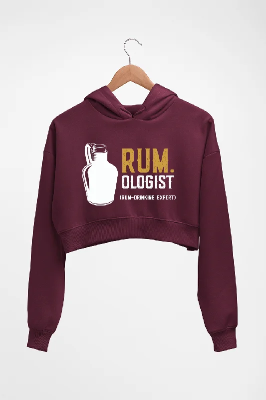 Rum Crop HOODIE FOR WOMEN Hoodie with Hem Drawcord Adjustable Customizable