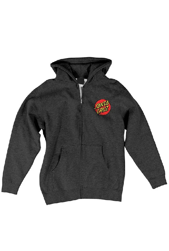 Santa Cruz Women's Classic Dot Zip Sweatshirt Hoodie with Thumb Holes Functional Cozy