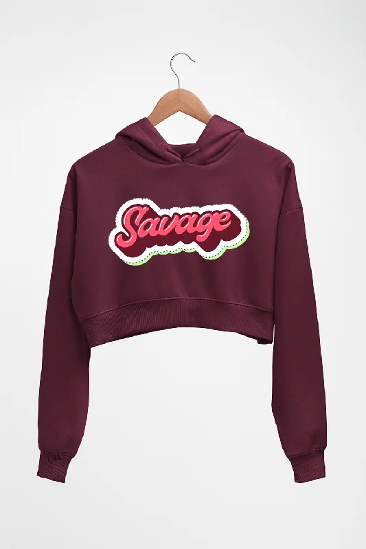Savage Crop HOODIE FOR WOMEN Hooded Sweatshirt Casual Wear Street Style