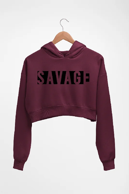 Savage Crop HOODIE FOR WOMEN Cotton Hoodie Fleece Lining Warmth