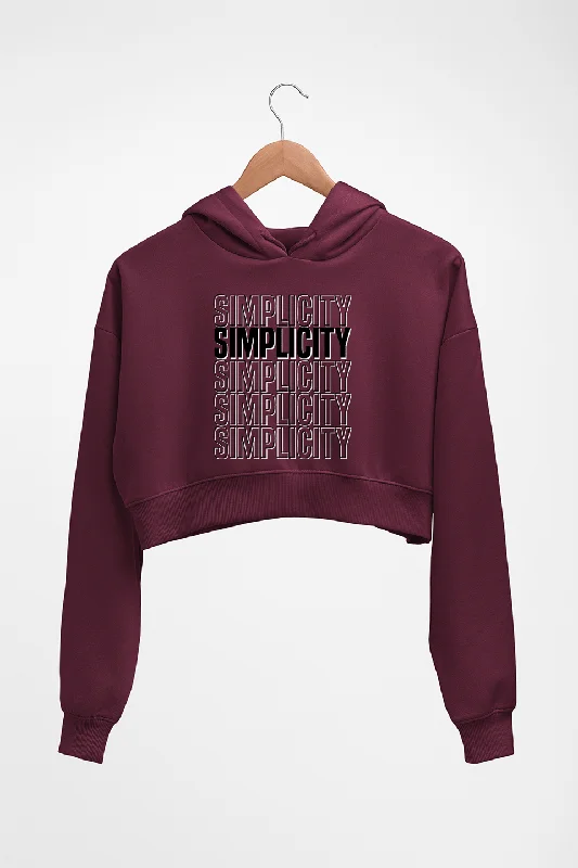 Simplicity Crop HOODIE FOR WOMEN Hoodie with Mock Neck Collared Structured