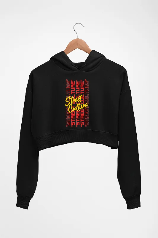 Street Culture Crop HOODIE FOR WOMEN Hoodie with V-Neck Classic Versatile