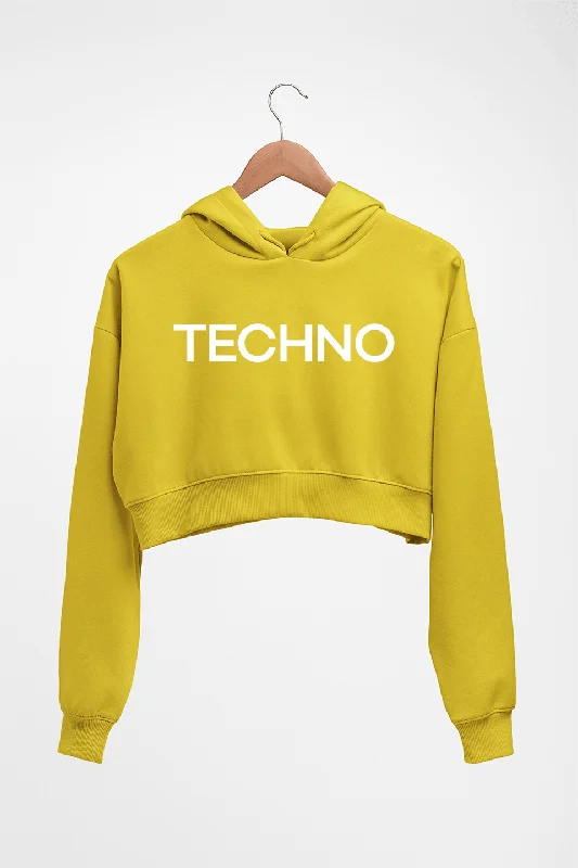 Techno Crop HOODIE FOR WOMEN Hoodie with Lace Feminine Delicate