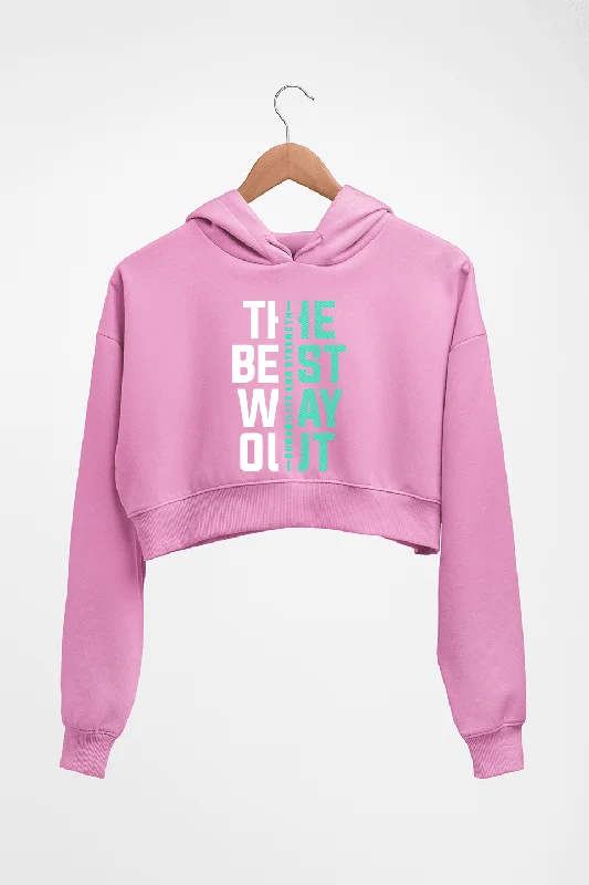 The Best Way Crop HOODIE FOR WOMEN Hoodie with Raglan Sleeves Sporty Comfortable
