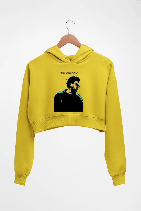 The Weeknd Crop HOODIE FOR WOMEN Hoodie with Elastic Cuffs Stretchable Comfortable