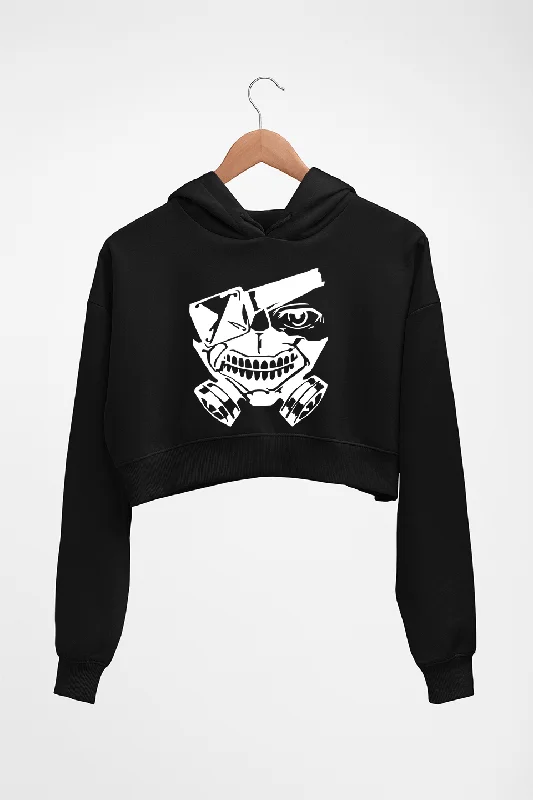 Tokyo Ghoul Crop HOODIE FOR WOMEN Hoodie with High-Low Hem Asymmetrical Trendy
