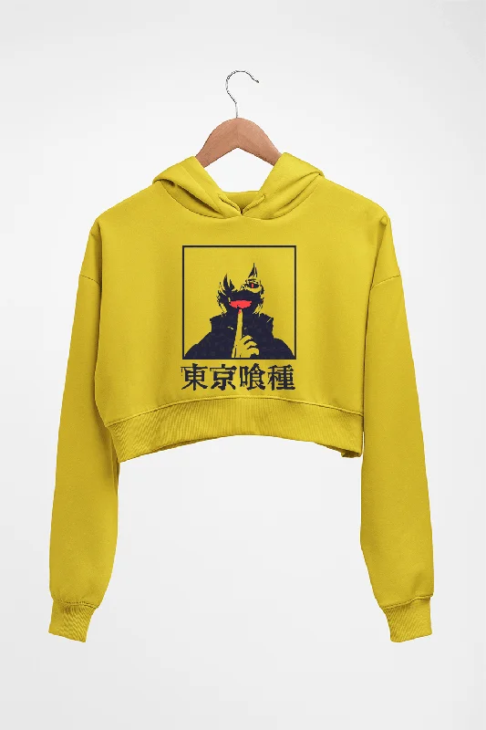 Tokyo Ghoul Crop HOODIE FOR WOMEN Hoodie with Front Slit Layering Stylish