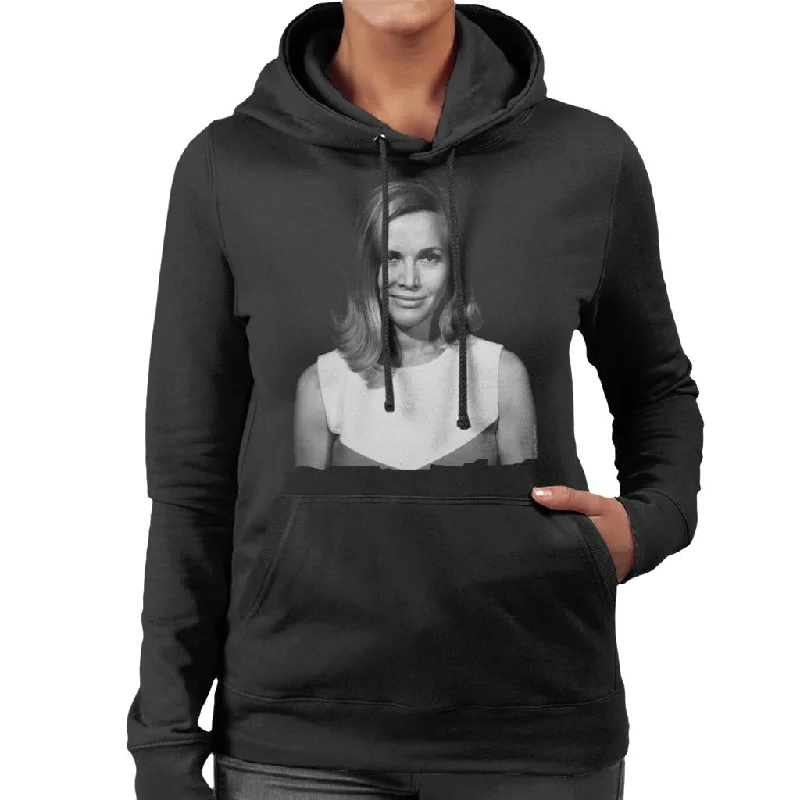 TV Times Actress Honor Blackman Women's Hooded Sweatshirt Hoodie with Half-Zip Sporty Casual