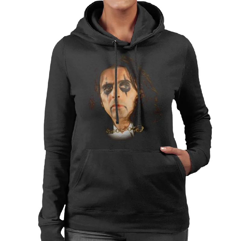 TV Times Alice Cooper Rock Singer Women's Hooded Sweatshirt Hoodie with Rhinestones Sparkly Elegant