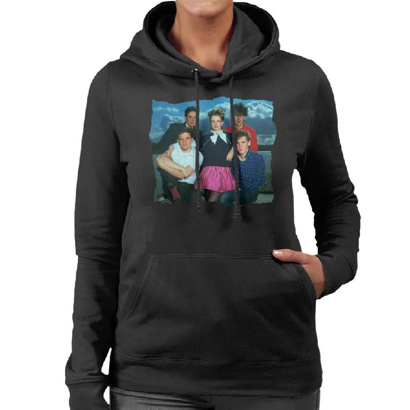 TV Times Altered Images Band Portrait Women's Hooded Sweatshirt Hoodie with Gradient Ombre Colorful