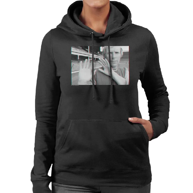 TV Times Bobby Moore 3D Effect Women's Hooded Sweatshirt Hoodie with Hem Ribbing Snug Secure