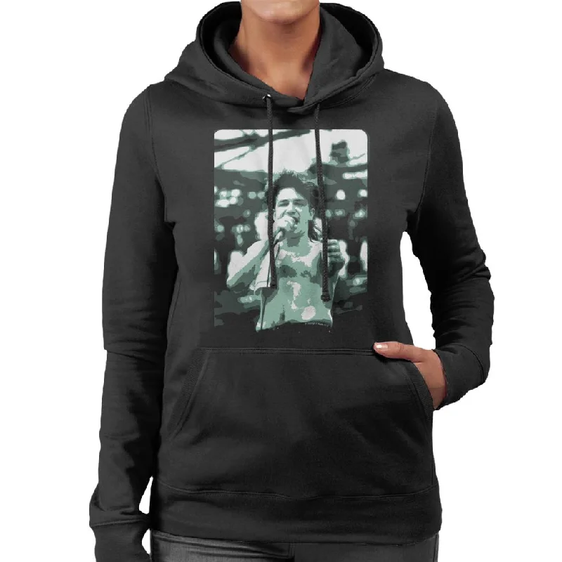 TV Times Bono Of U2 Live Women's Hooded Sweatshirt Hoodie with Drawstring Waist Adjustable Fitted