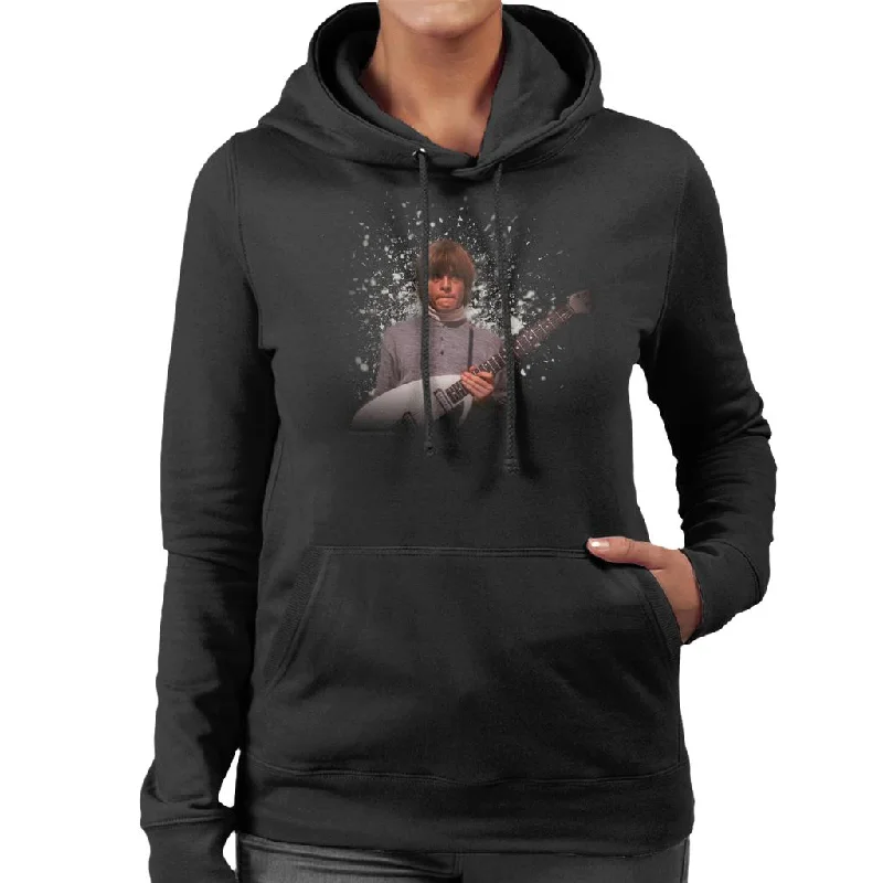 TV Times Brian Jones Rolling Stones Women's Hooded Sweatshirt Hoodie with Velcro Closure Adjustable Secure