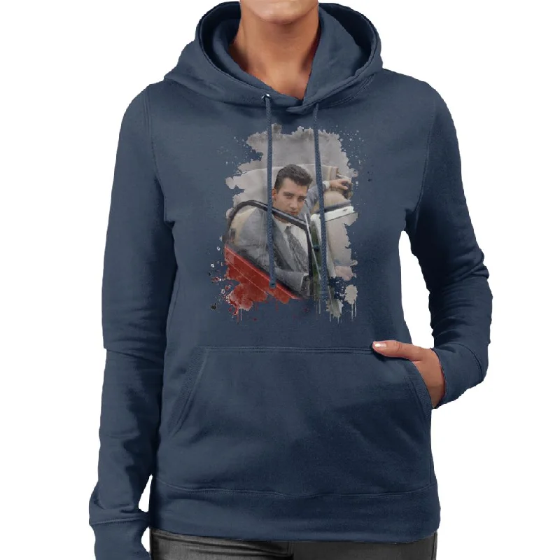 TV Times Clive Owen Chancer 1990 Women's Hooded Sweatshirt Hoodie with Elastic Cuffs Stretchable Comfortable