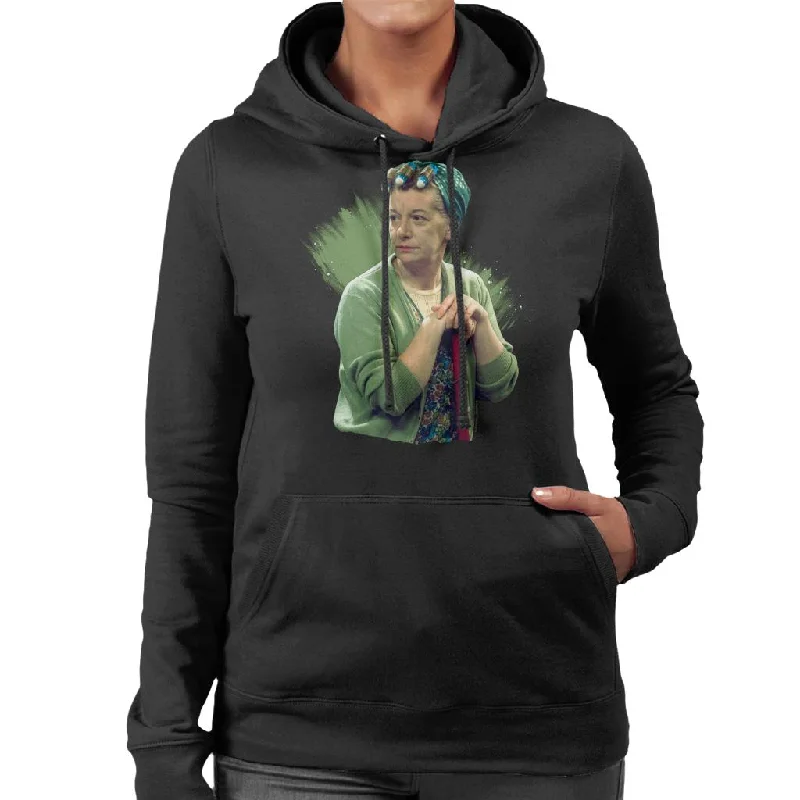 TV Times Hilda Ogden Played By Jean Alexander Coronation Street 1975 Women's Hooded Sweatshirt Hoodie Jacket Zipper Layering