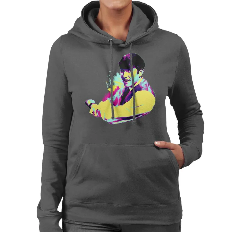 TV Times Jimmy Tarbuck 1964 Pop Art Stylised Women's Hooded Sweatshirt Hoodie with Longline Fit Extended Stylish