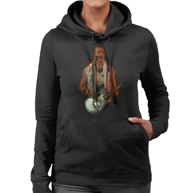 TV Times Joe Strummer The Clash Live Women's Hooded Sweatshirt Hoodie with Button Classic Timeless