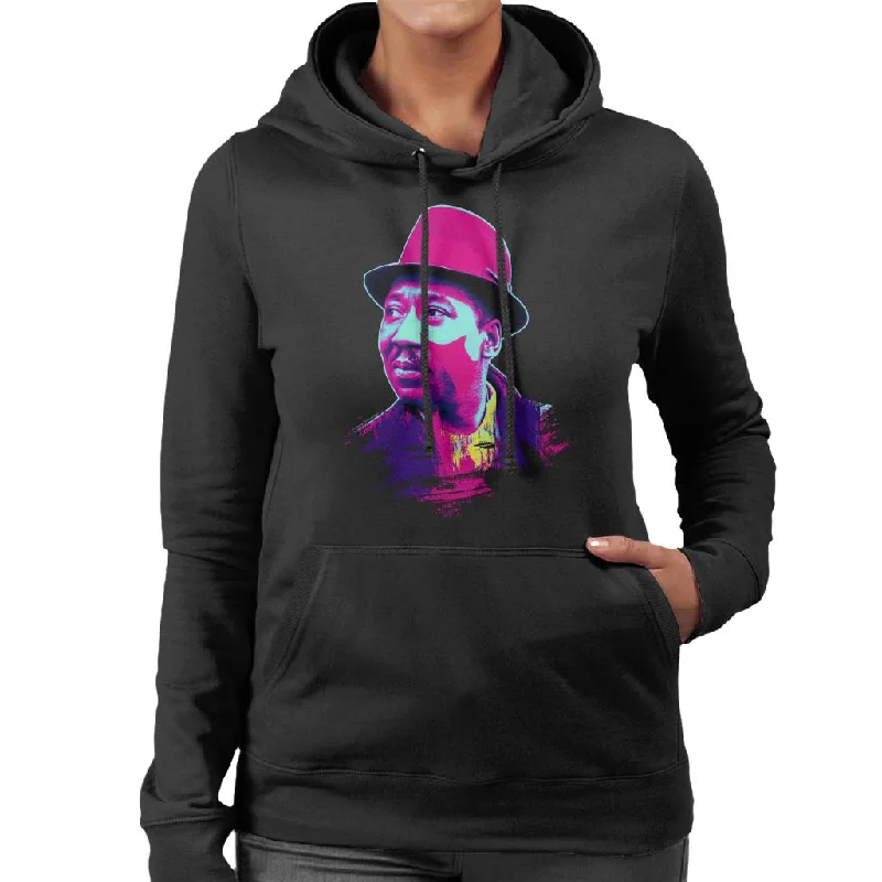 TV Times Muddy Waters Blues And Gospel Train 1964 Pop Art Stylised Women's Hooded Sweatshirt Hoodie with Hem Elastic Stretchable Comfortable