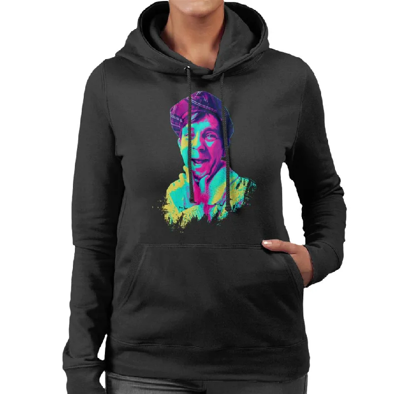 TV Times Norman Wisdom 1968 Pop Art Stylised Women's Hooded Sweatshirt Hoodie with Cuffed Sleeves Snug Secure