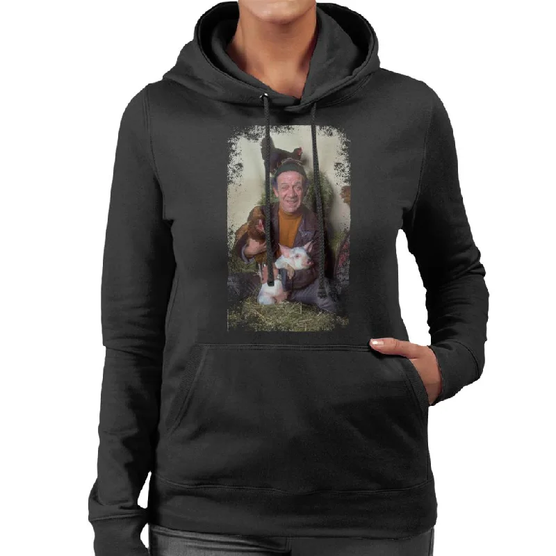 TV Times Sid James Two In Clover 1969 Women's Hooded Sweatshirt Hoodie with Applique Textured Unique