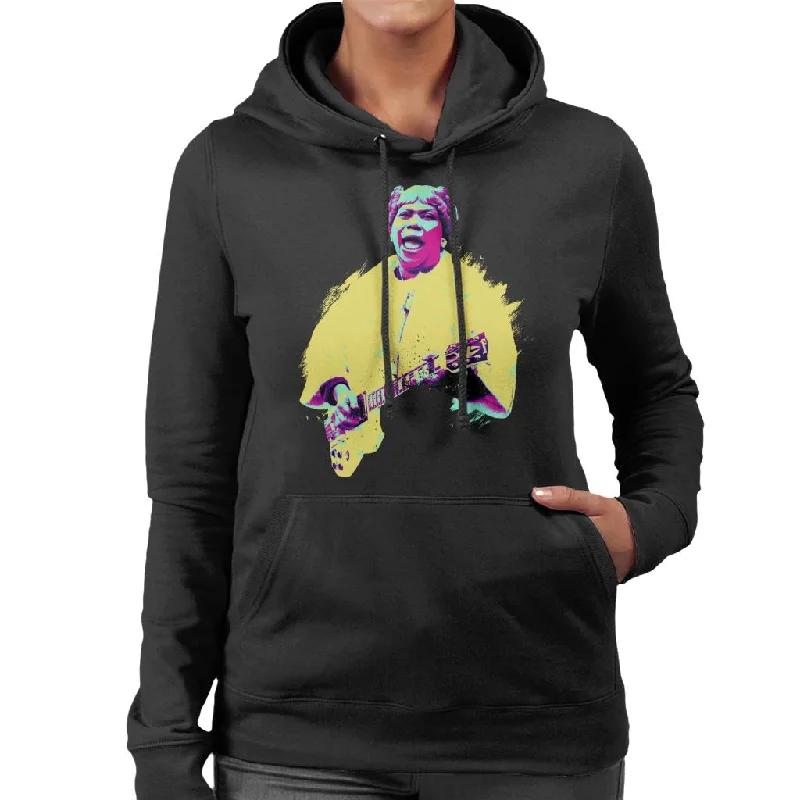 TV Times Sister Rosetta Tharpe Blues Gospel Train Pop Art Stylised Women's Hooded Sweatshirt Hoodie with Slit Hem Functional Movement