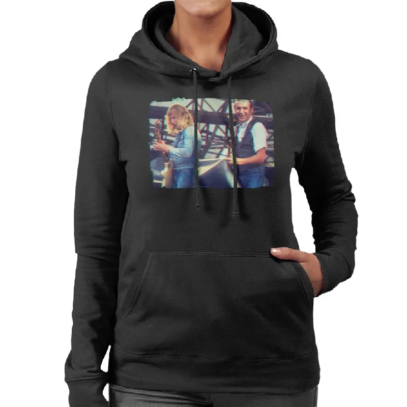 TV Times Status Quo Live 3D Effect Women's Hooded Sweatshirt Hoodie with Pocket Utility Practical