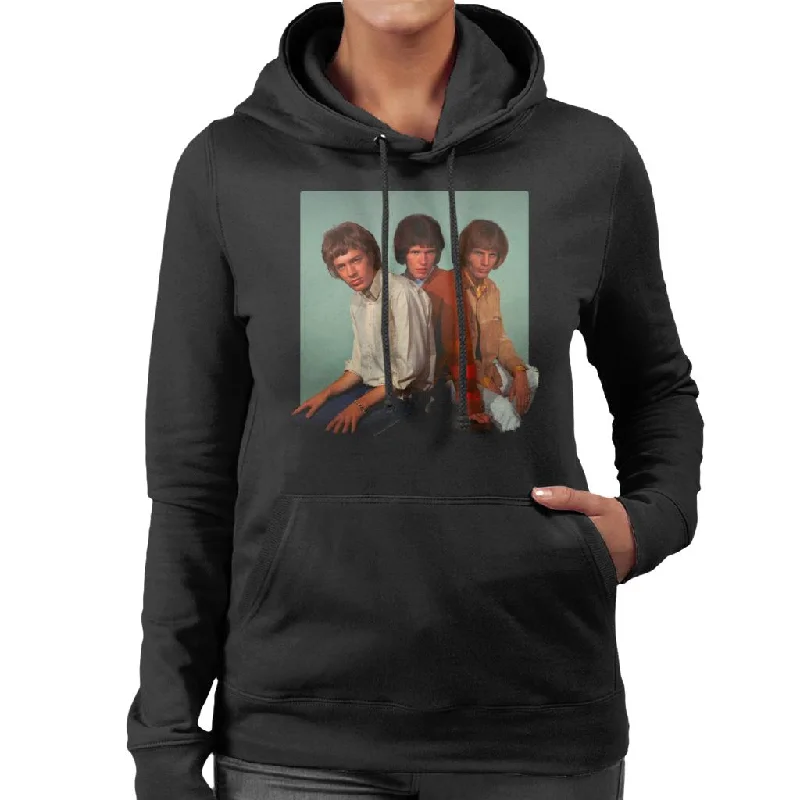 TV Times Walker Brothers Portrait Women's Hooded Sweatshirt Hoodie with High-Low Hem Asymmetrical Trendy