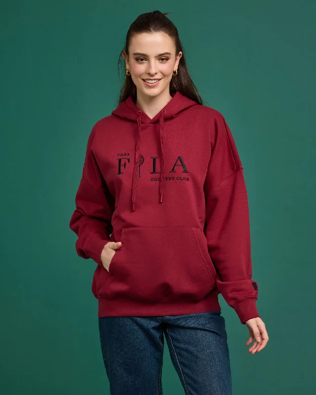 Unisex Country Club Hoodie Hoodie with Belted Waist Structured Tailored
