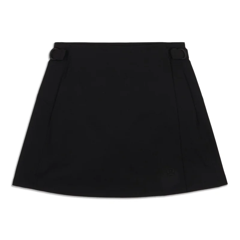 Wrap-Front Mid-Rise Golf Skirt - Resale high slit skirt