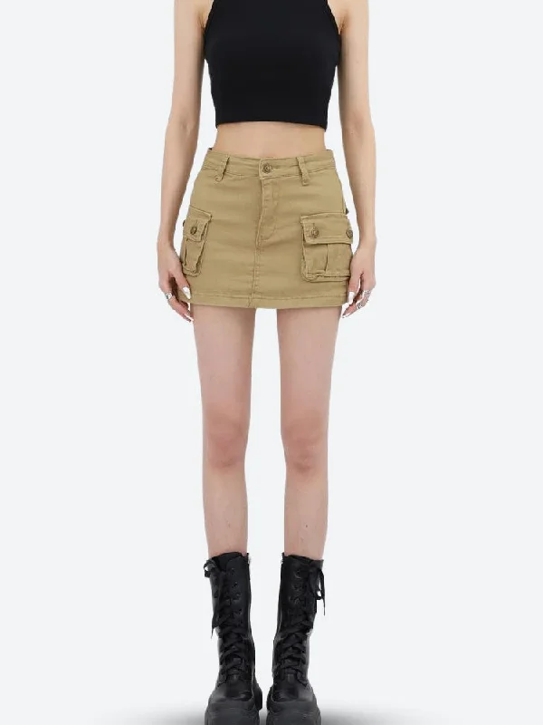 Y2K Cargo Denim Mini Skirt slim fit skirt