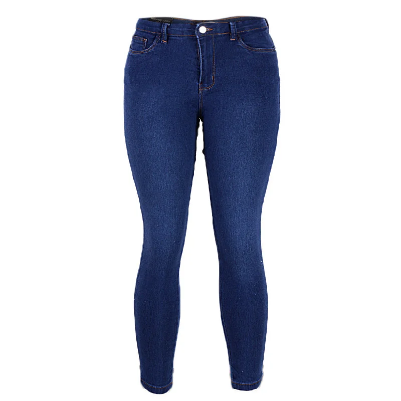 REDTAG Dark Wash Jeans for Women Casual Bootcut Ripped Jeans