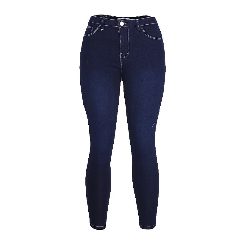 REDTAG Women's Indigo Jeans Fashionable Straight Fit Denim