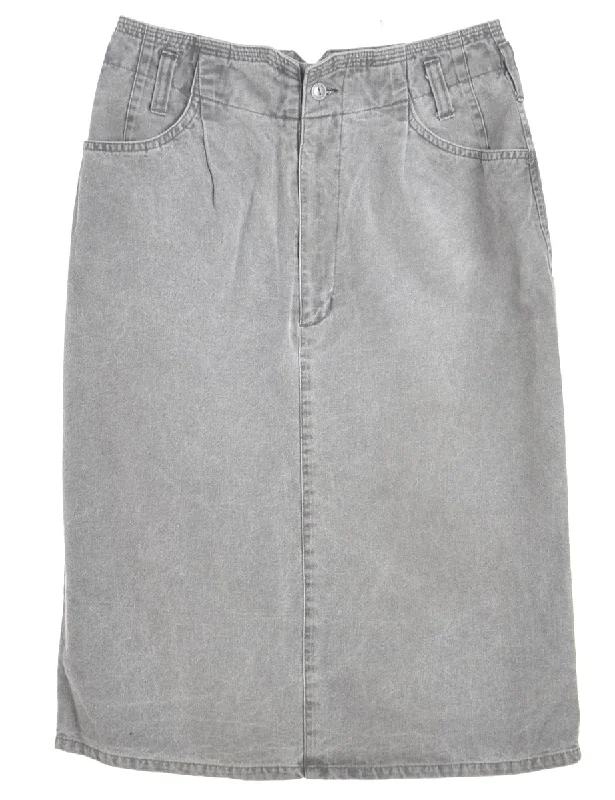 1990s Pencil Shape Denim Skirt - S chiffon skirt airy