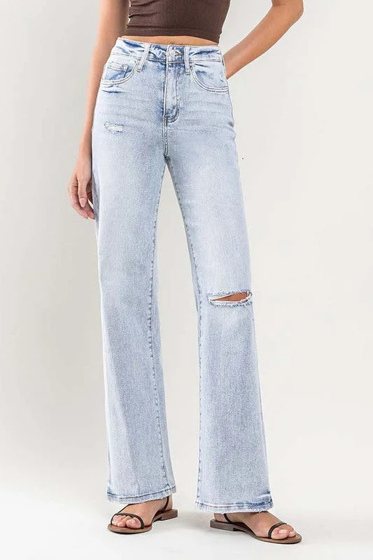 90s Vintage Super High Rise Flare Jeans Chic Vintage-Inspired Denim Jeans