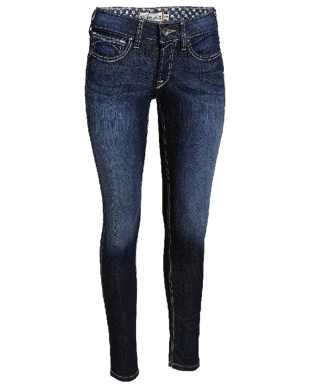 Ariat Womens Real Mid Rise Outseam Ella Skinny Jeans Casual Light Wash Jeans