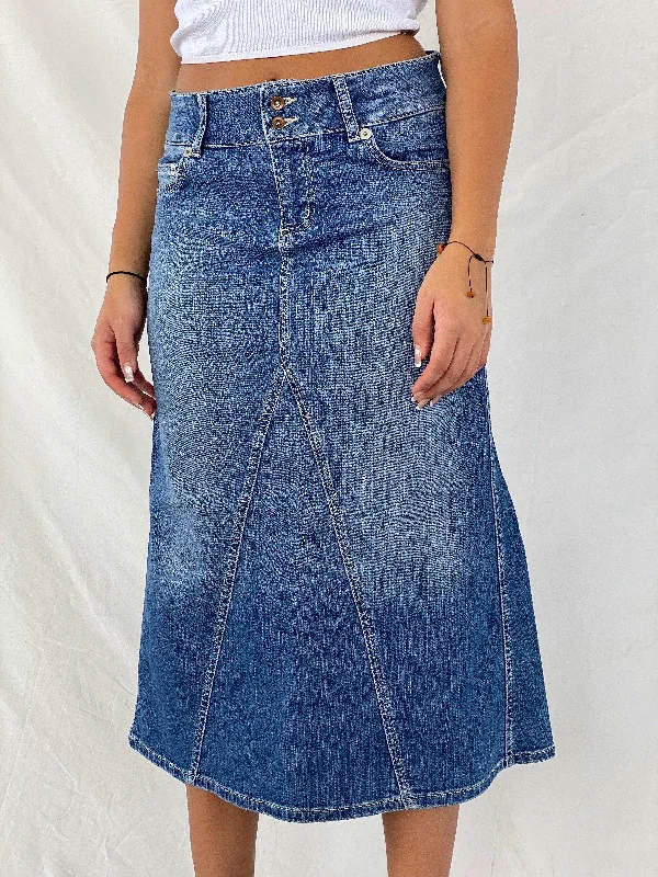 Beautiful Little Big LTB Midi Denim Skirt wool skirt warm