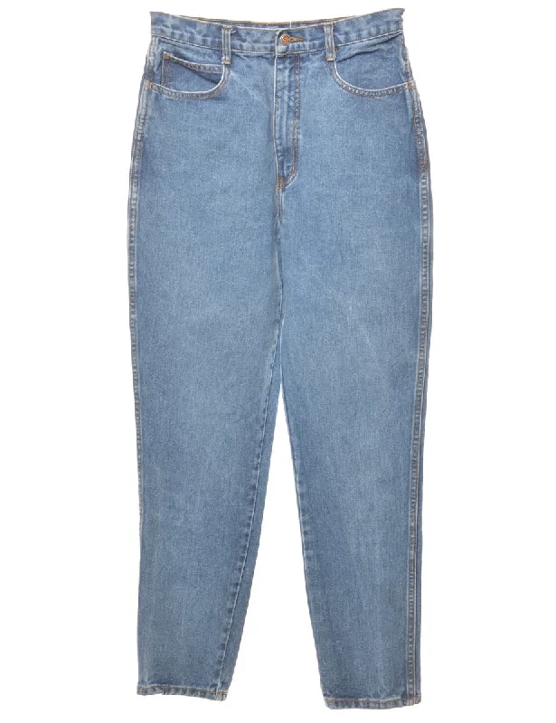 Bill Blass Medium Wash Tapered Jeans - W28 L32 Casual Bootcut Ripped Jeans