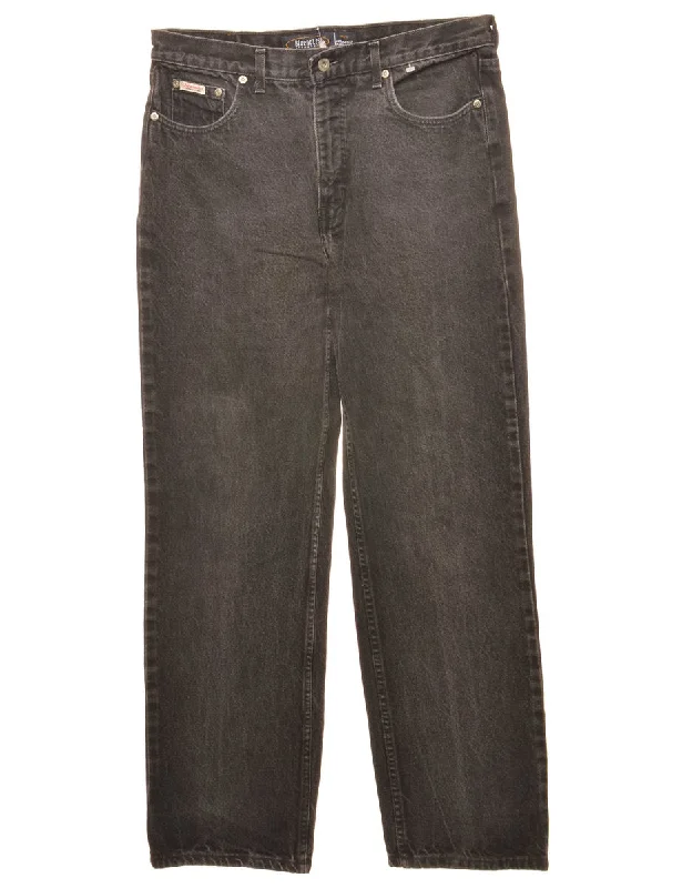 Black Bluenotes Straight-Fit Jeans - W31 L30 Fashionable White Denim Jeans