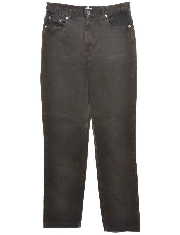 Black Calvin Klein Tapered Jeans - W28 L31 Comfortable Flare Leg Jeans