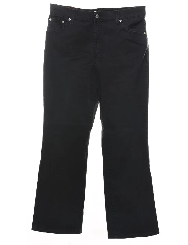 Black Classic Levi's Jeans - W32 L32 Comfortable Faded High-Rise Jeans