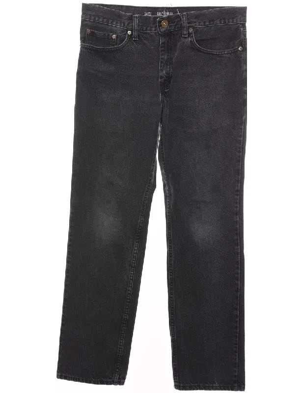 Black Classic Straight-Fit Jeans - W34 L32 Trendy Classic Fit Jeans
