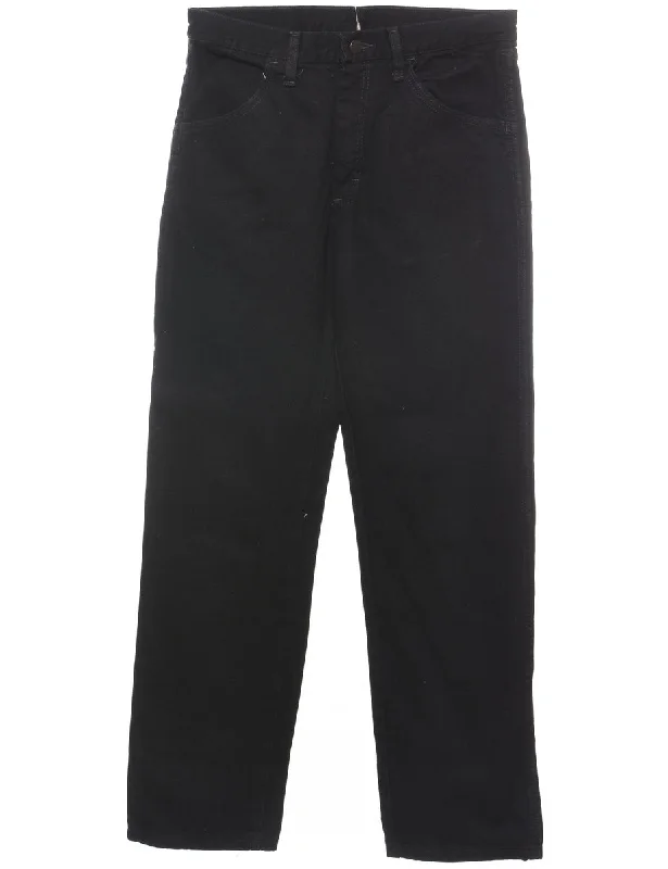 Black Classic Tapered Jeans - W32 L30 Trendy Acid Wash Skinny Jeans