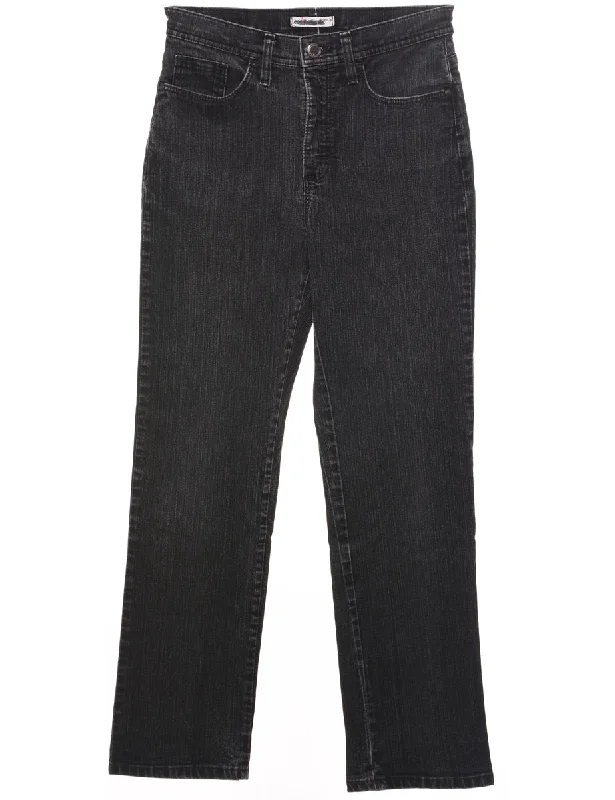 Black Lee Jeans - W28 L28 Trendy Acid Wash Skinny Jeans