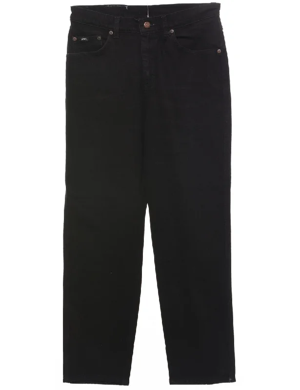 Black Lee Jeans - W30 L28 Comfortable Zip-Fly Denim Jeans