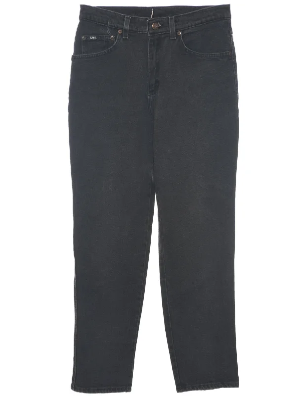 Black Lee Jeans - W30 L29 Stylish Stone-Wash Denim Jeans