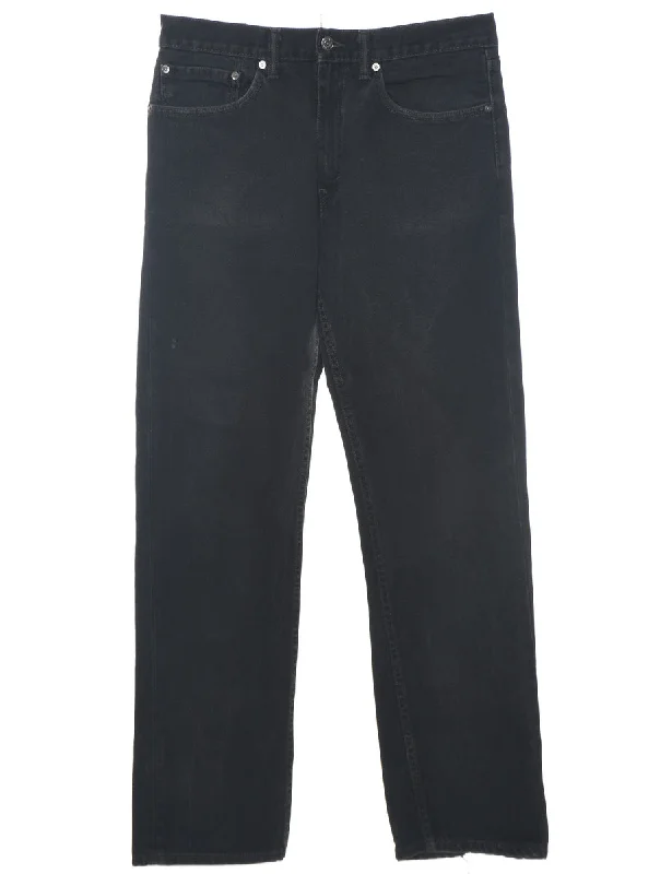 Black Levis 505 Jeans - W34 L34 Trendy Flared Leg Jeans