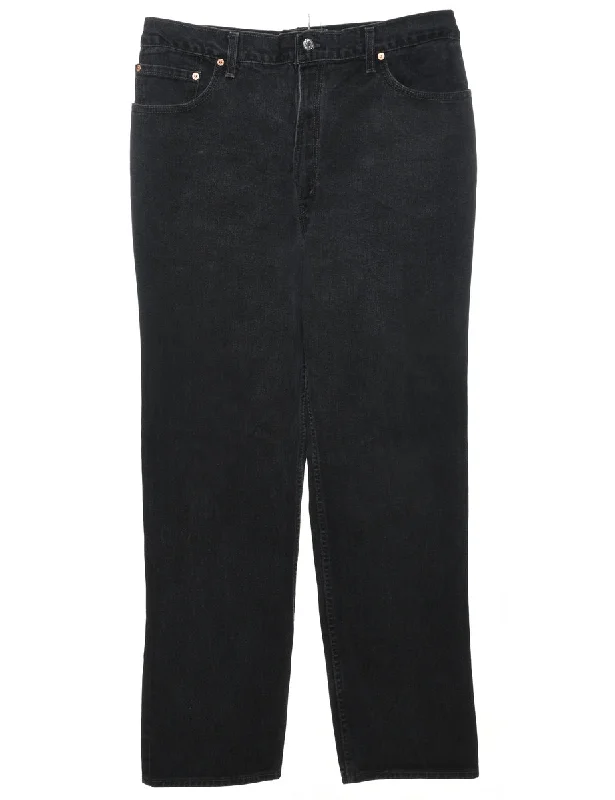 Black Levi's Jeans - W35 L33 Casual Bootcut Ripped Jeans