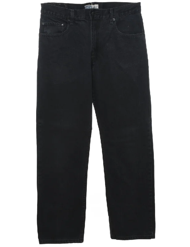 Black Levi's Straight-Fit Jeans - W34 L32 Classic Blue Denim Jeans