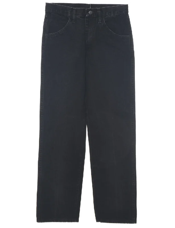 Black Straight Fit Jeans - W30 L30 Fashionable White Denim Jeans